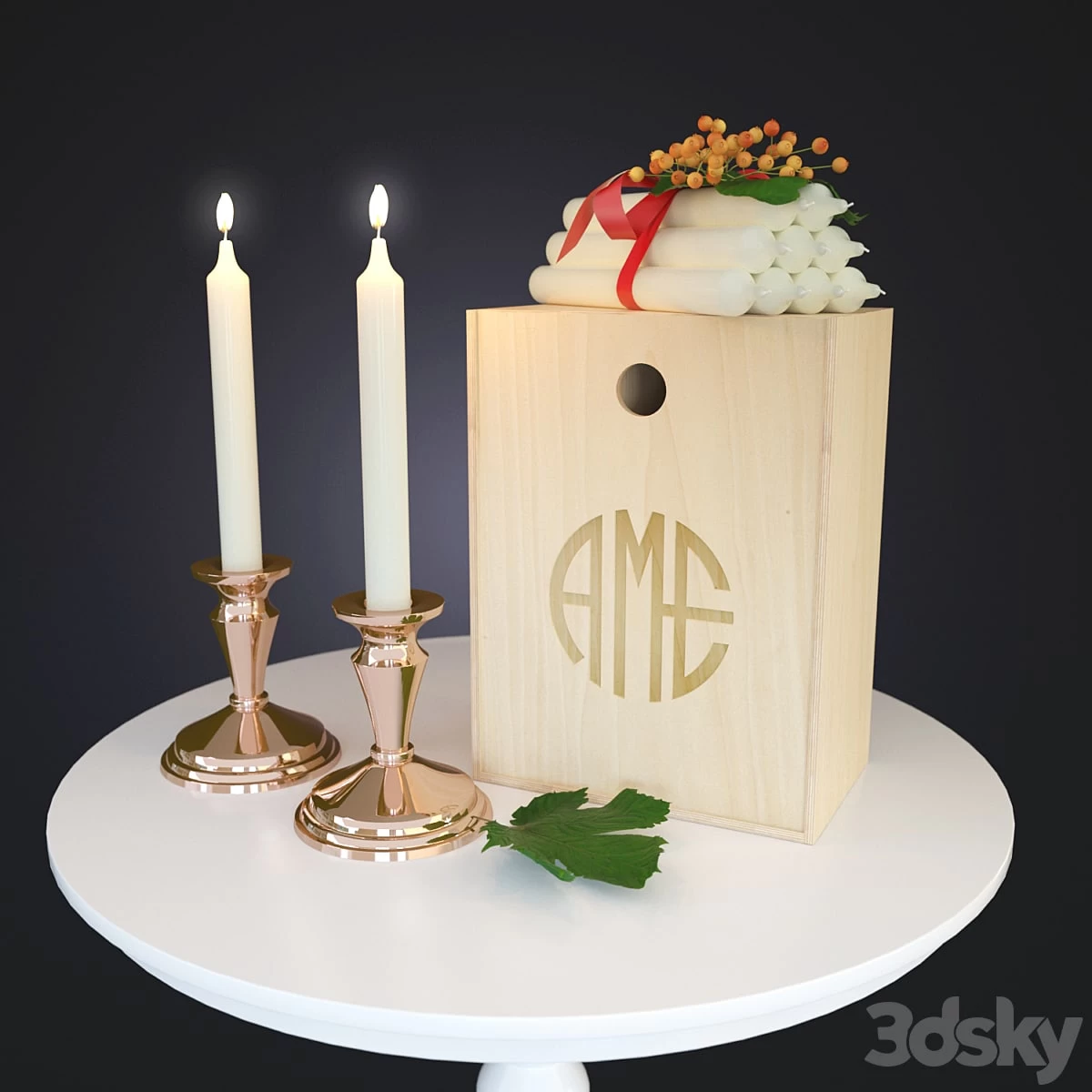 Decor Set Copper Candle Set