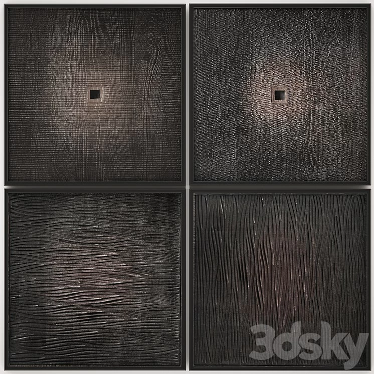 Collection of paintings. fourteen, frame, wall decor, decoration, eco design, natural materials