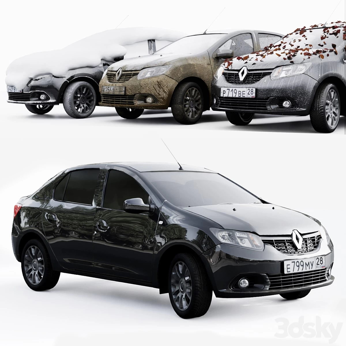Renault Logan 2016 4 seasons