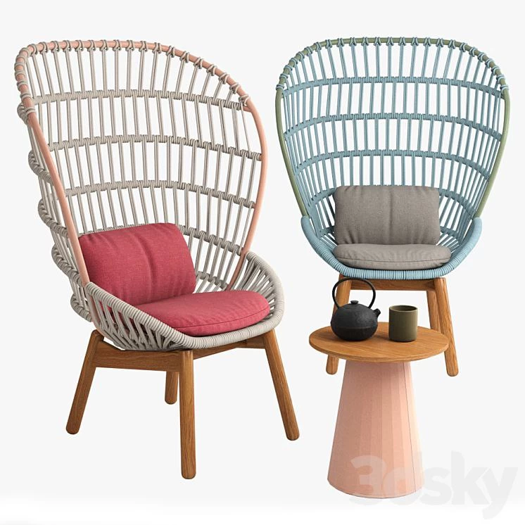 kettal cala armchair wood feet