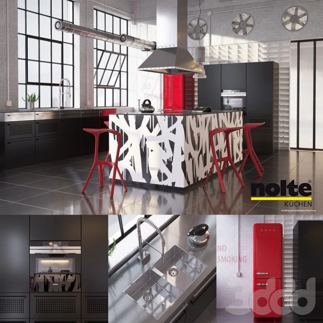 Kitchen Nolte Neo equipment and industrial attributes