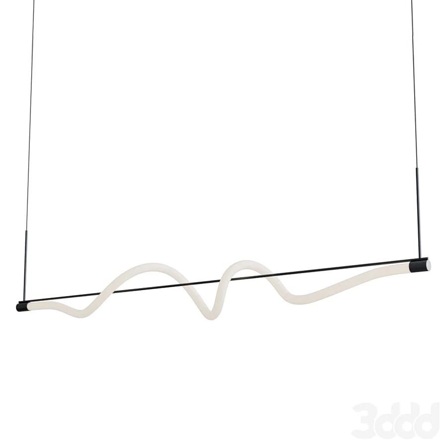 Cursive linear pendant