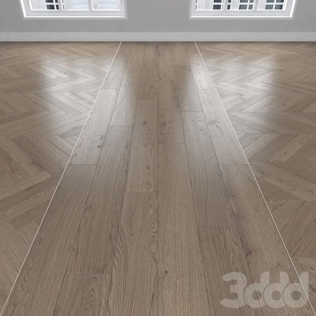 Parquet Oak, 3 types: herringbone, linear, chevron.