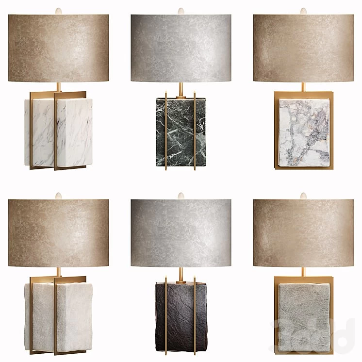 Table Lamp With Stone Set 1