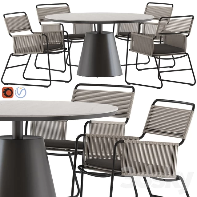 Coco Republic Milan Chair and Polo Table