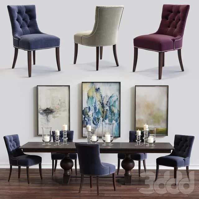 C & B Cecelia Armchair and Winnetka Table