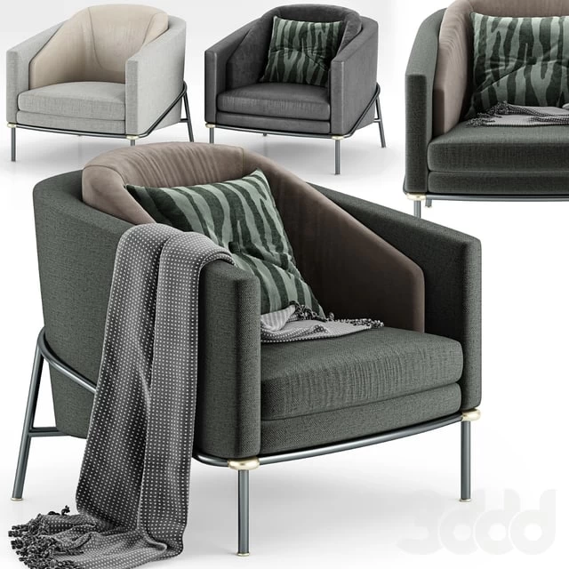 Minotti Fil Noir Armchair