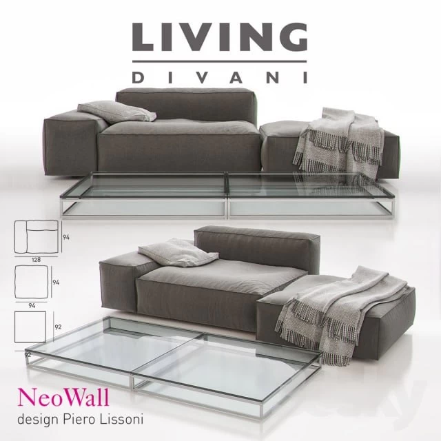 Taan LIVING DIVANI - NEOWALL Sofa Composition II Vray