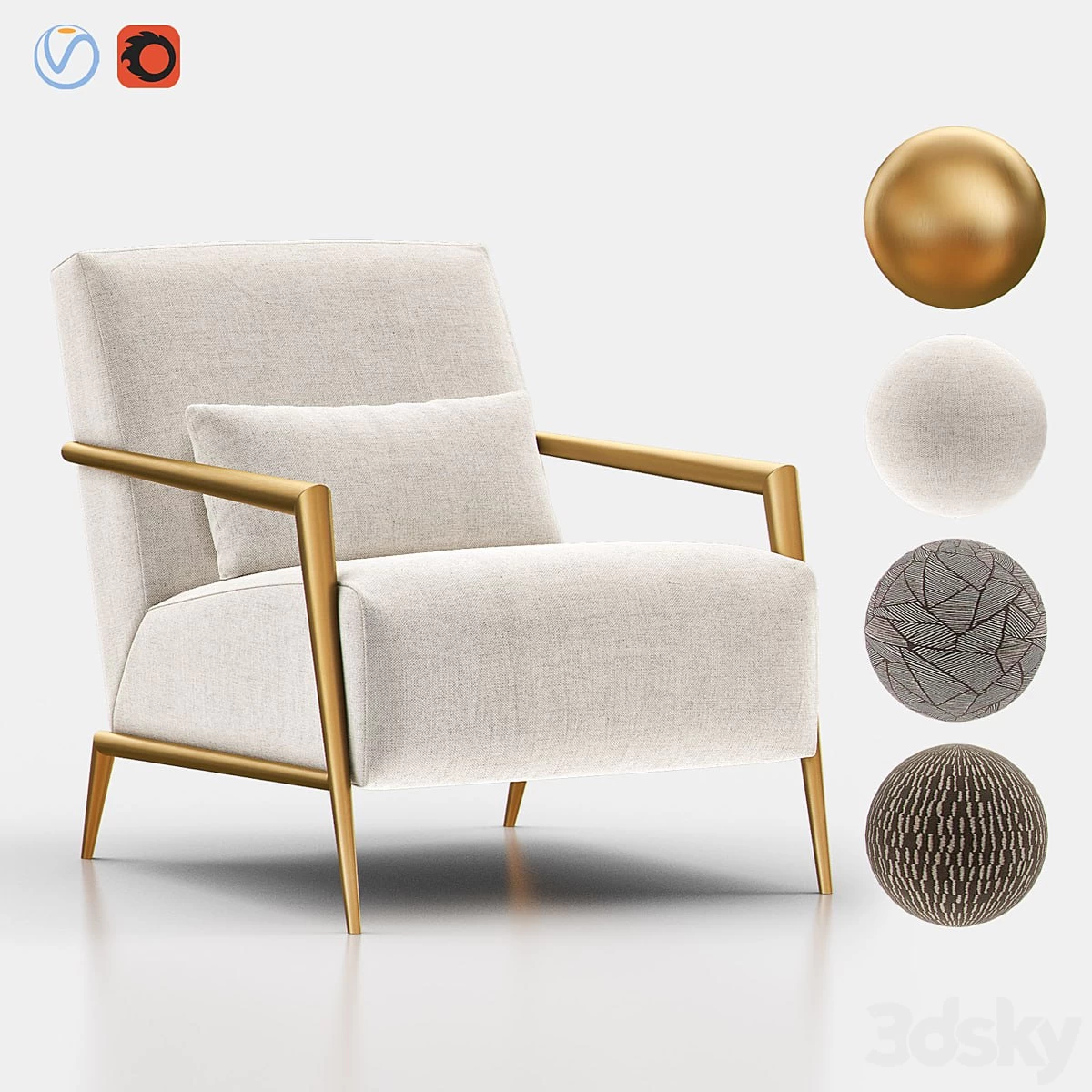 ENZO Lounge Chair BAU3104C