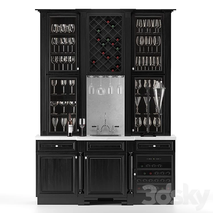 Wine cabinet with sink