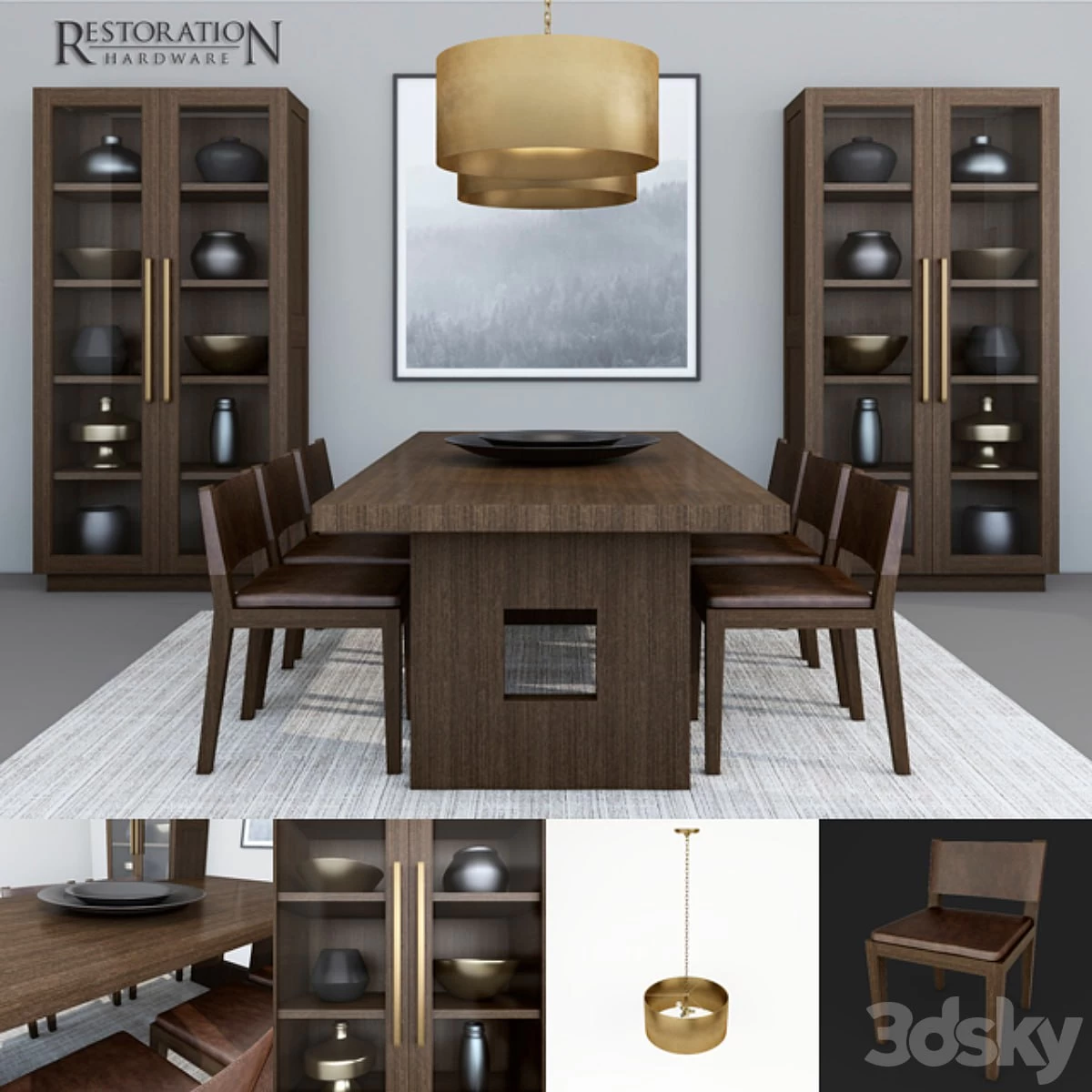 RH KEYES DINING TABLE