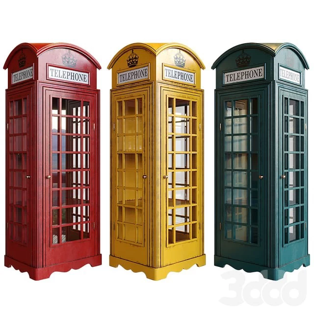 Display cabinet London telephone box