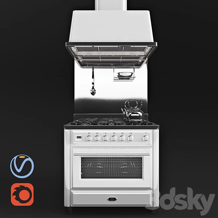 Kitchen unit Ilve Majestic MT-90