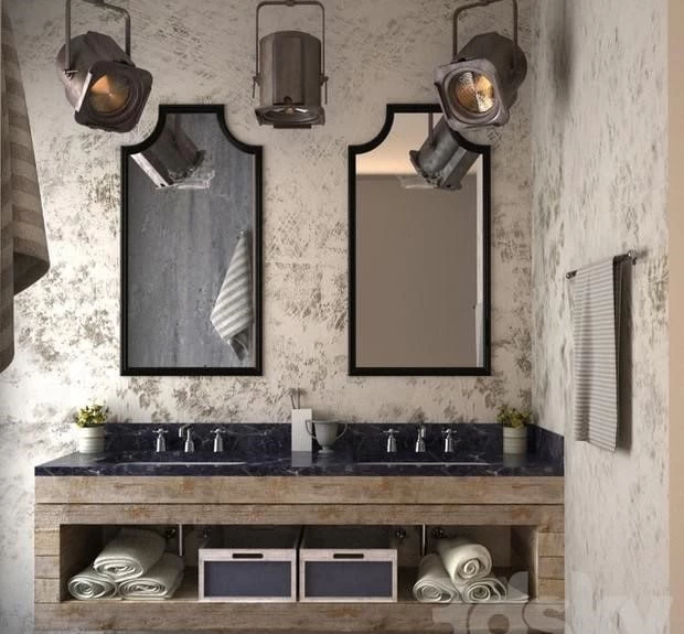 Set: furniture, decor, spots