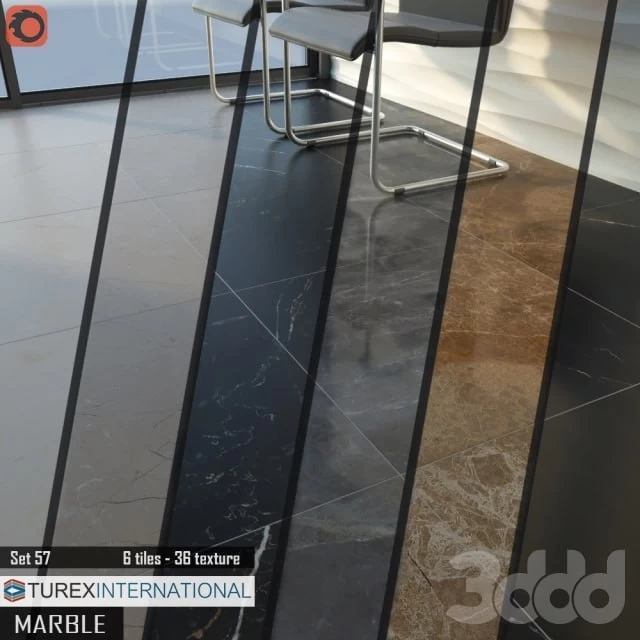 TUREX INTERNATIONAL Marble Tiles Set 57