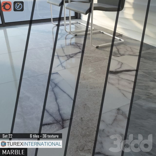 TUREX INTERNATIONAL Marble Tiles Set 22