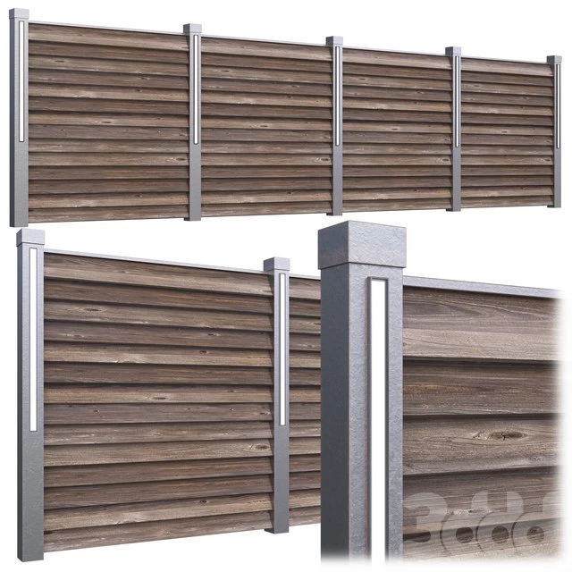 Wooden fence