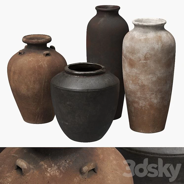 Tall ceramic vases