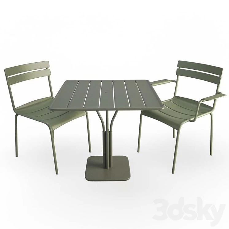 Luxembourg Metallic Table and Chairs #+