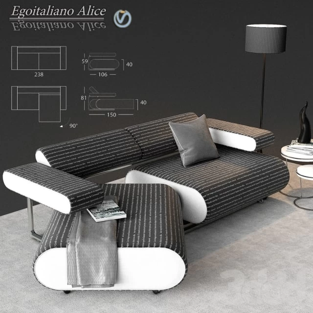 Sofa Egoitaliano Giulio Manzoni Alice