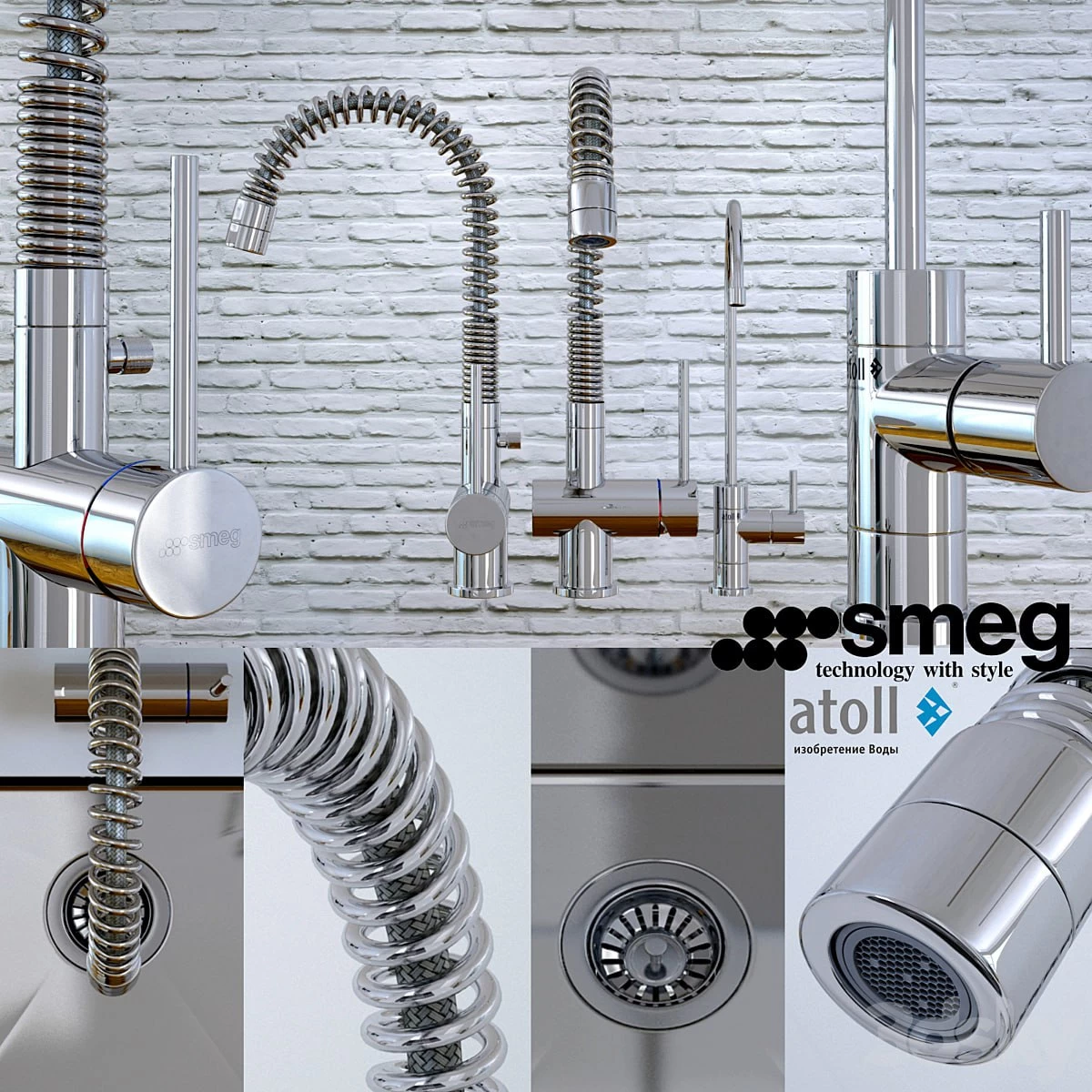 Kitchen sink and faucet Smeg