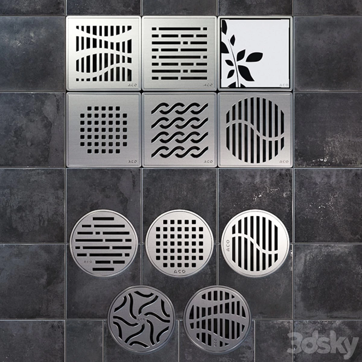 Ladders shower ACO Showerpoint (backlit)