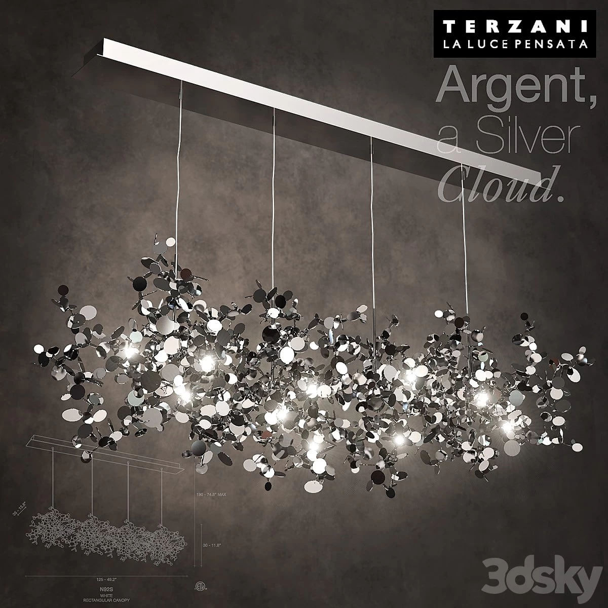 TERZANI Argent Silver Cloud