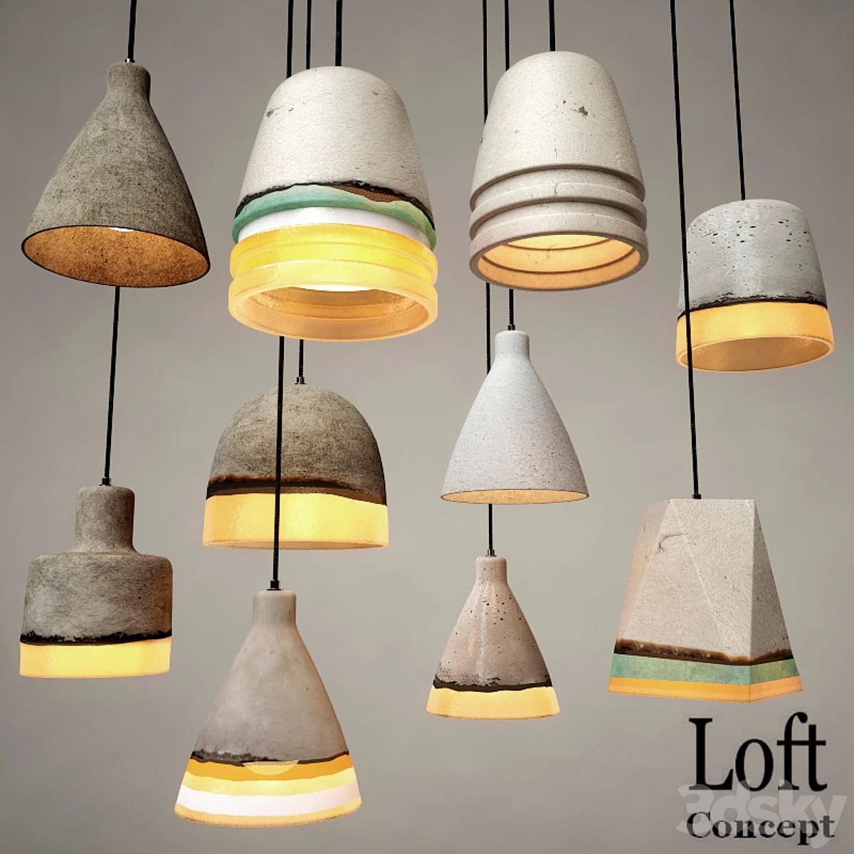 Art Concrete Pendant Collection