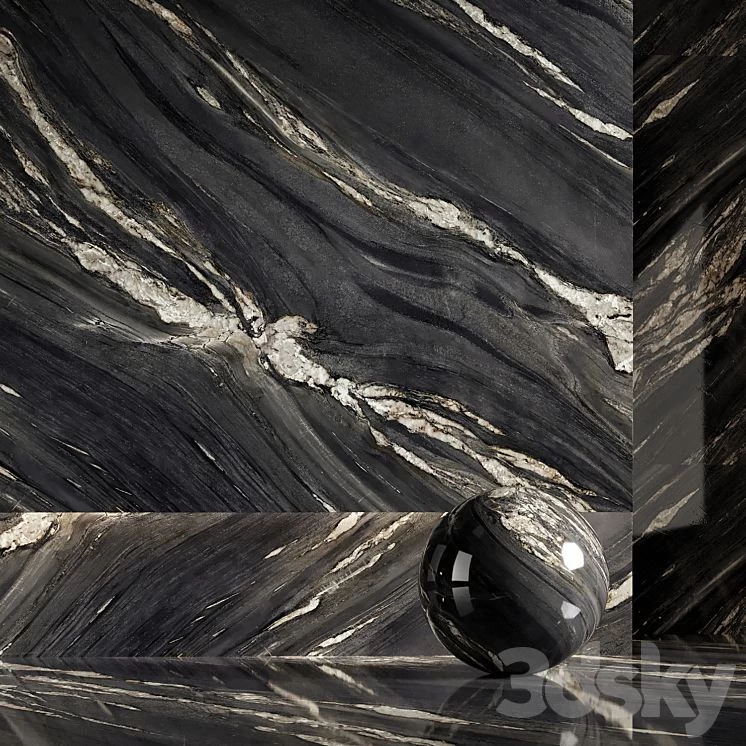 Marble Gray Black
