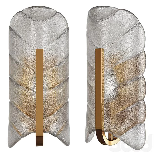 1 of the 5 pair orrefors sconce