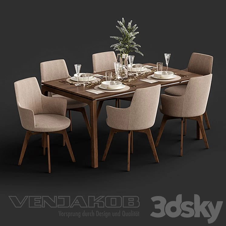 Venjakob Alexia Chair with Dining Table ET388