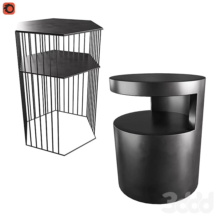 Curbstone metal Topim, bedside table Newark La Redoute