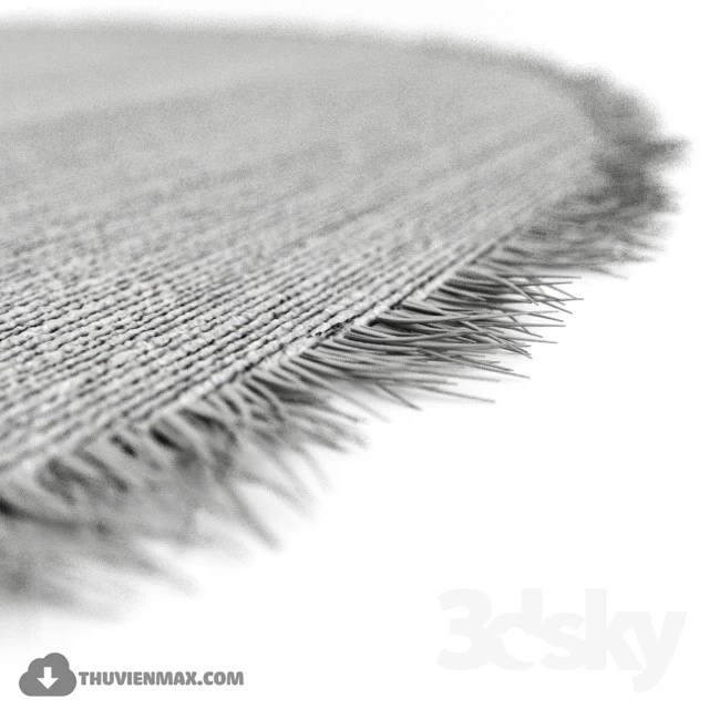 Shaggy carpet with round piping