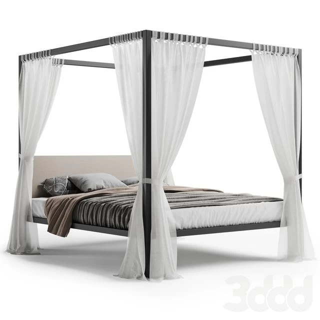 Zanotta milleunanotte bed black /