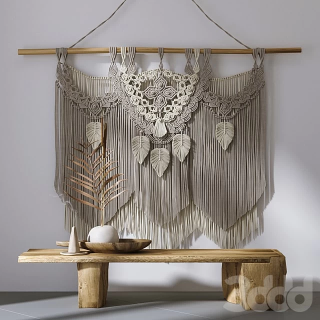 Decorative set with panels Macrame # 2