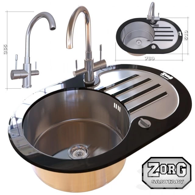 Kitchen sink and faucet ZorG