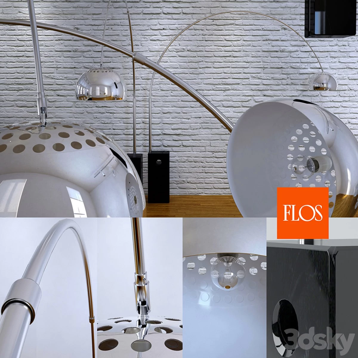 V R Flos Arco (replica)