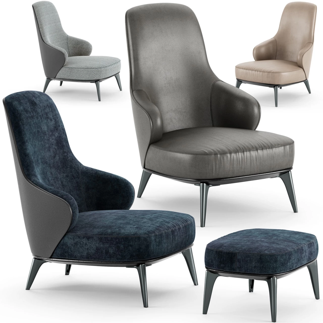 Esraa Minotti Leslie Bergere Armchair