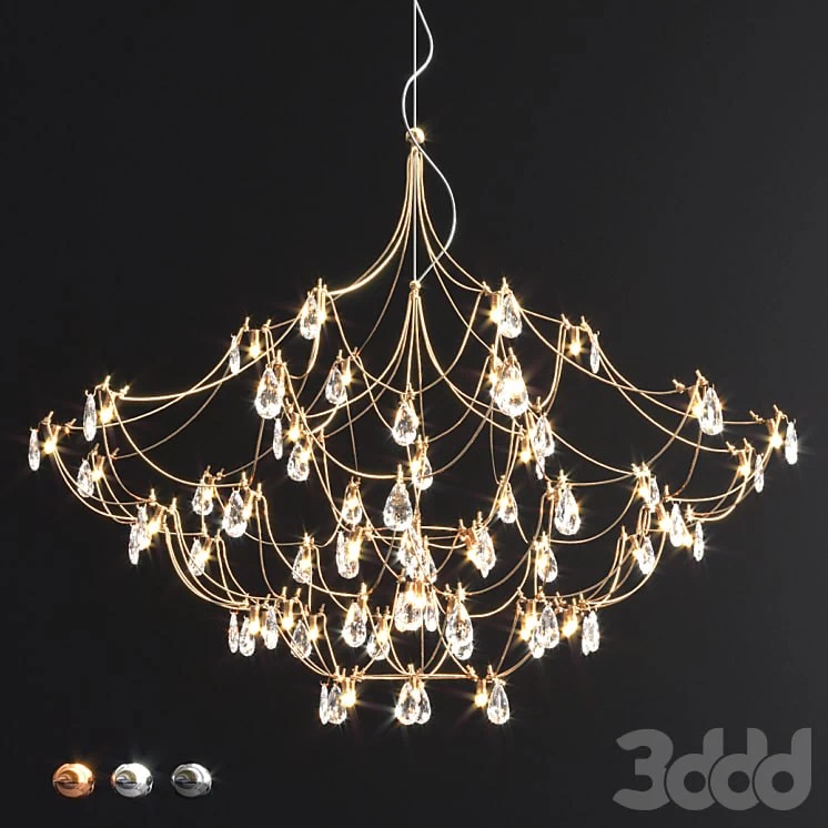 Crystal galaxy quasar chandelier