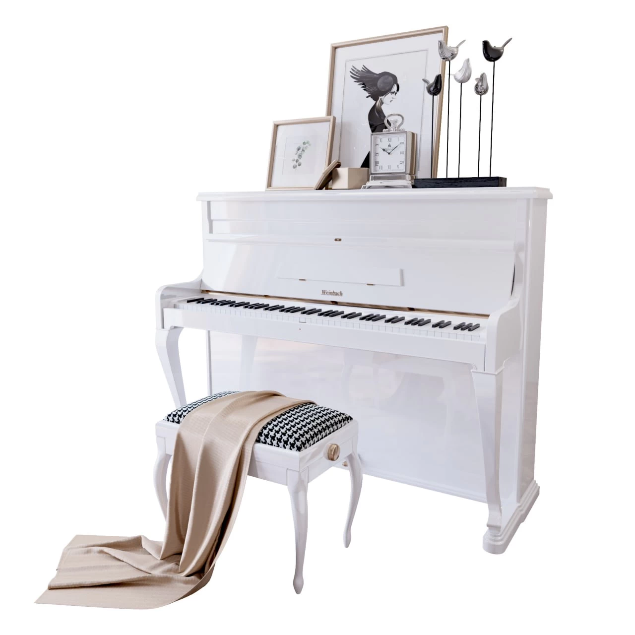 Piano Weinbach white banquet and decor you wire