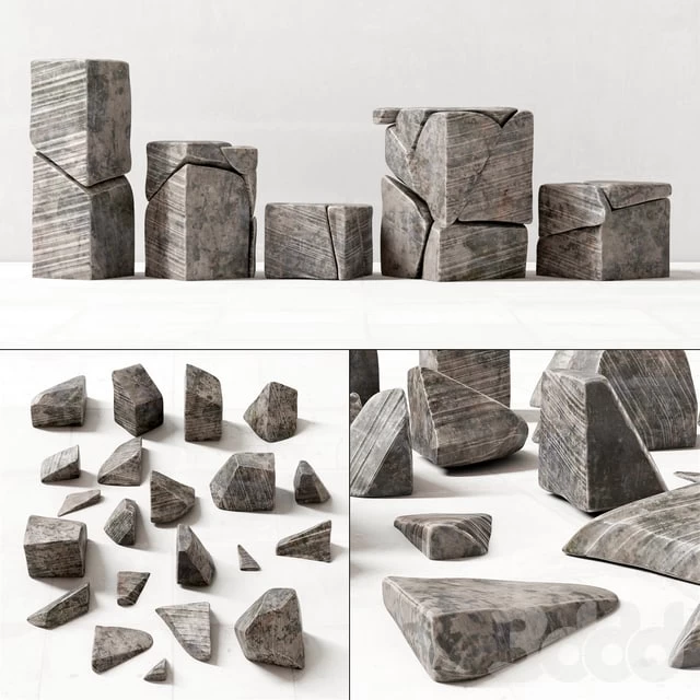 Stone decor splinters