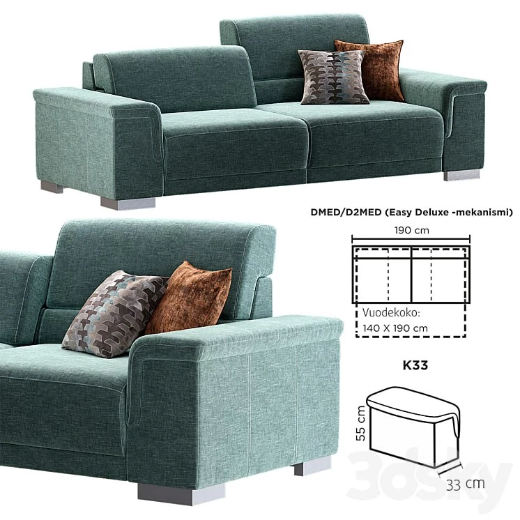Melnyk OM COPENHAGEN Sofa by Pohjanmaan Kaluste Oy
