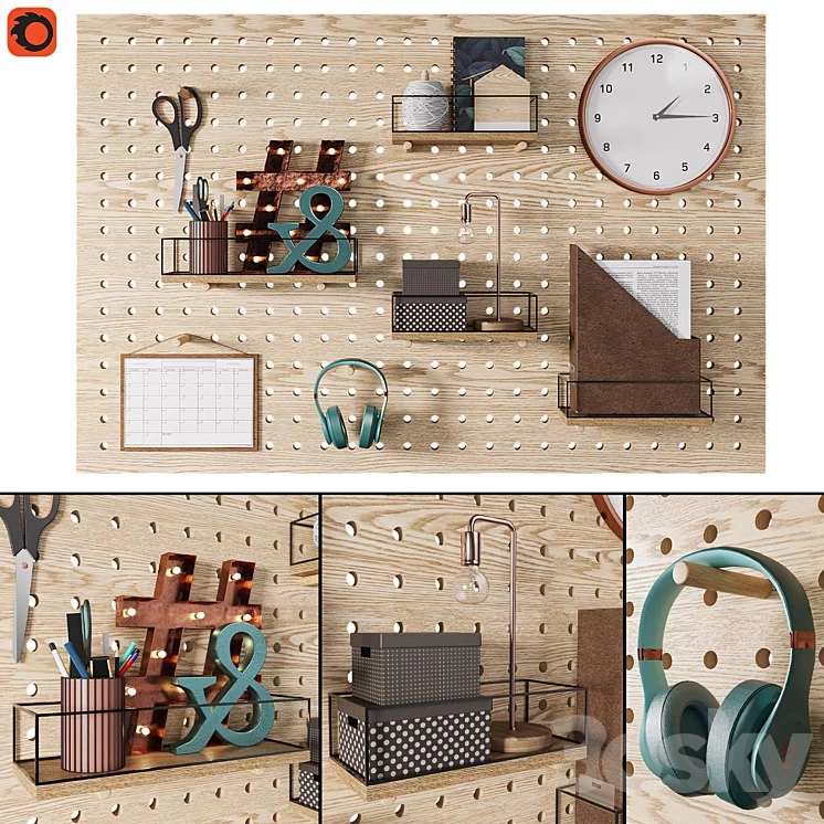 Evg Perforated board organizer 2