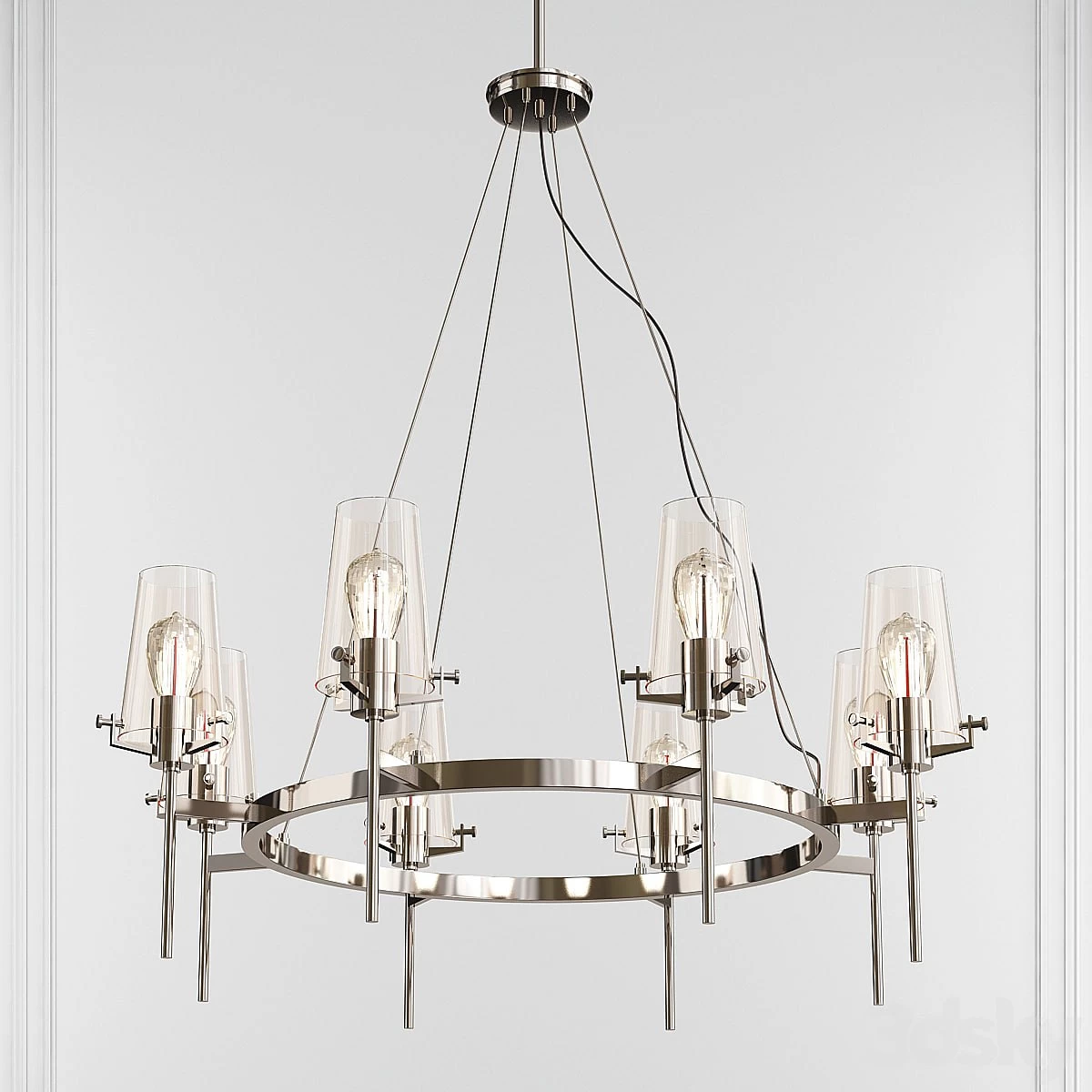 Christian Alton Chrome 8 Light Chandelier by Kichler