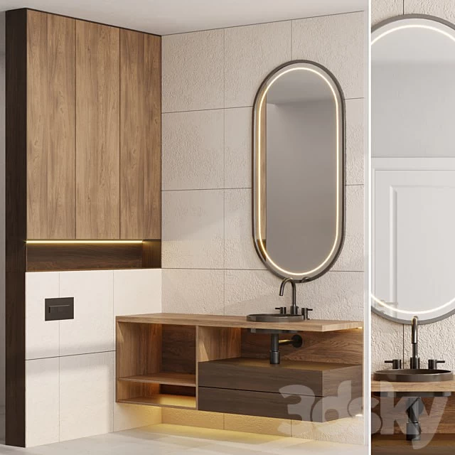 QQ boy wood Bathroom furniture by Fauset Omnires Y set 18