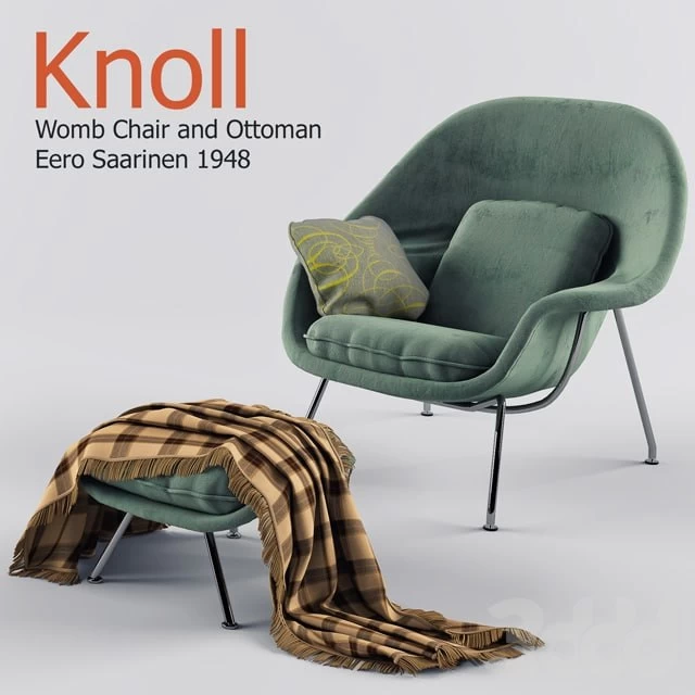 Knoll Womb Chair and Ottoman Eero Saarinen 1948 #1948