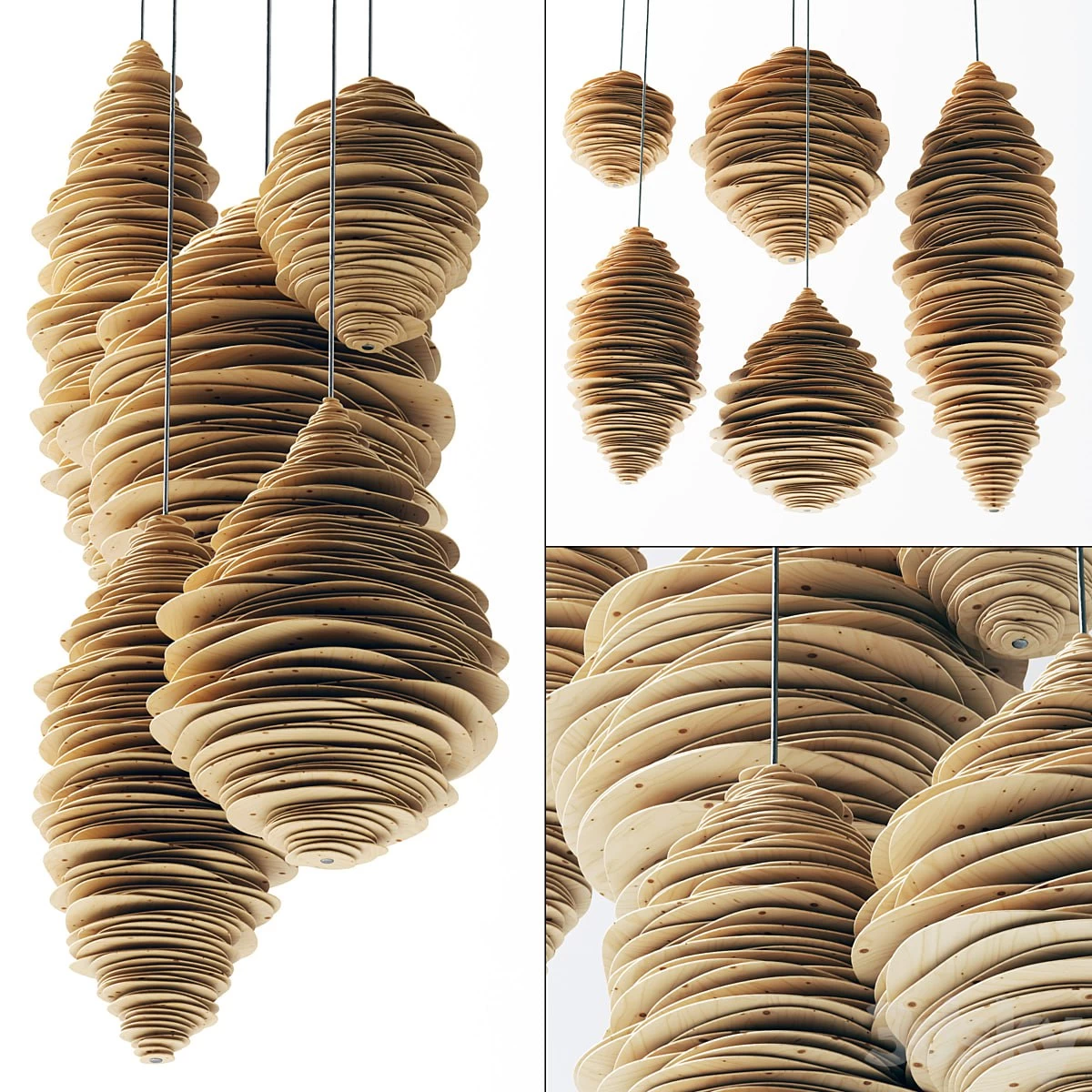 Parametric vespiary decor n1 / Parametric plywood hives