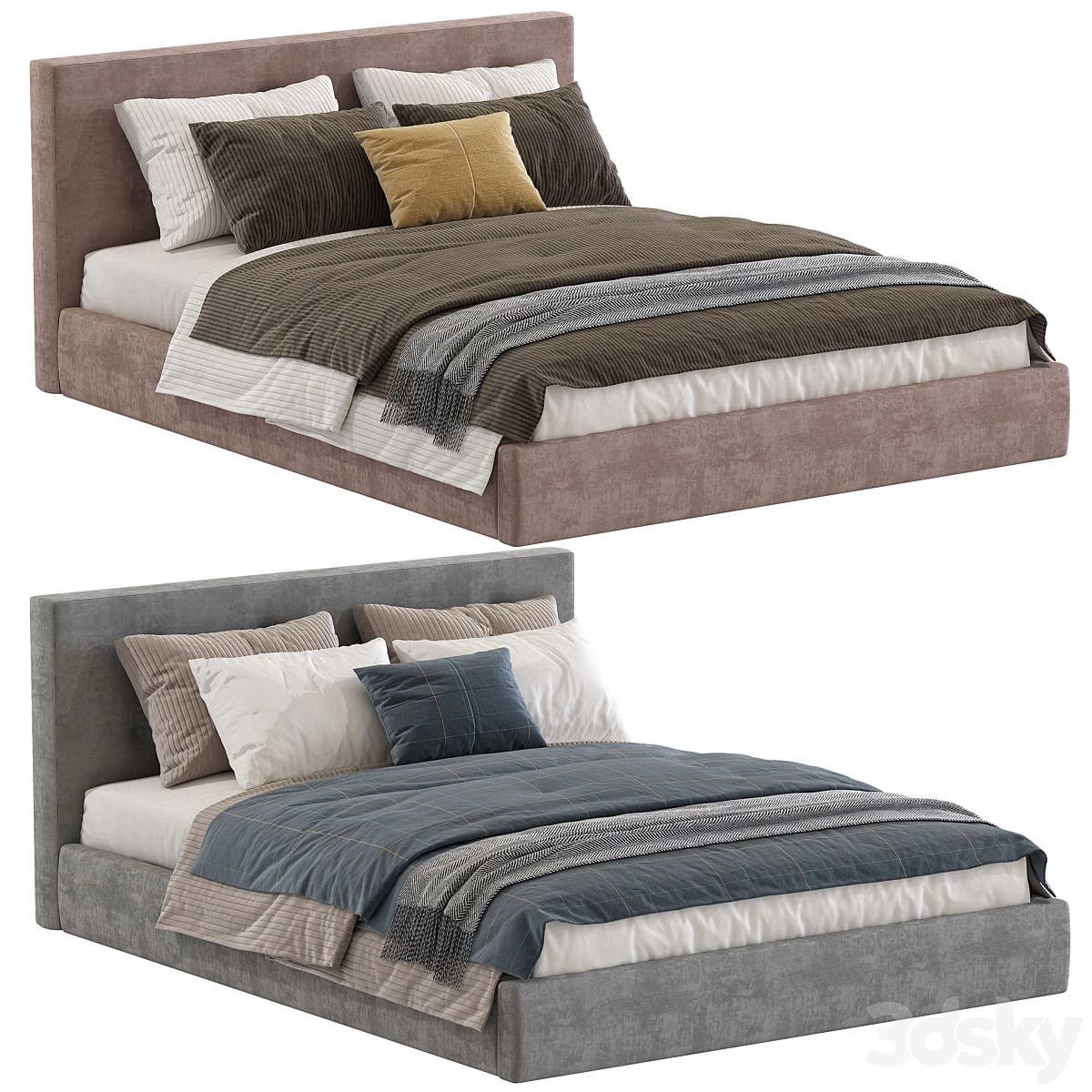 Lera Bed Cushy Upholstered Platfrom Bed