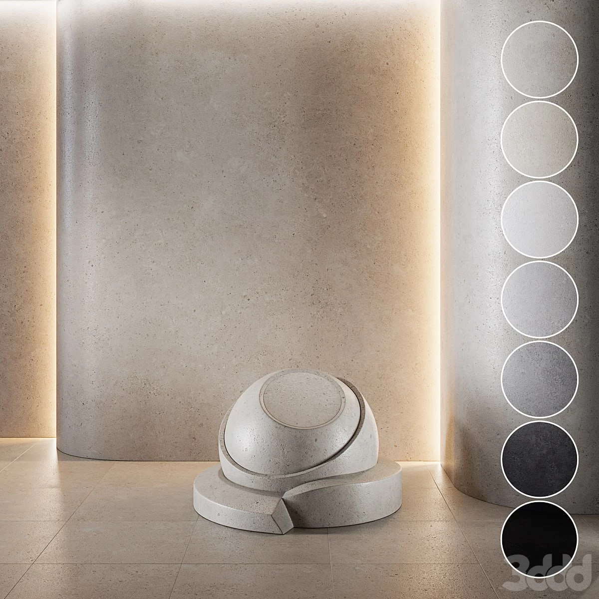 Lera Decorative plaster | Concrete set (seamless) | 05