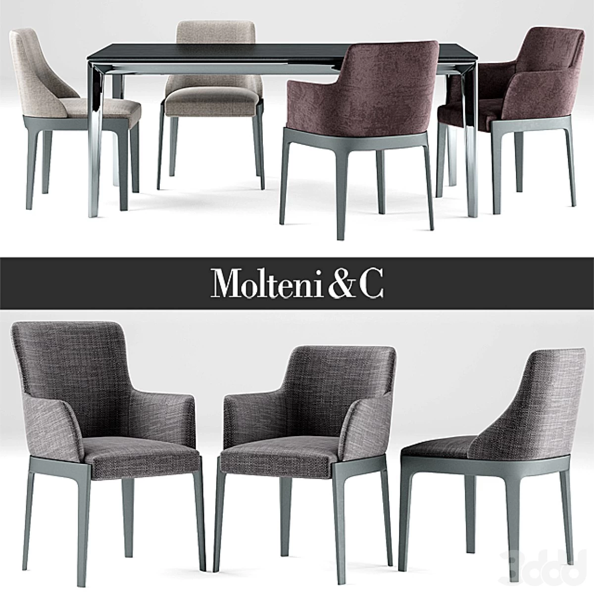 Table and chair Chelsea Chair Molteni & C